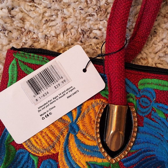 FEMINAGO, NWT Large Tote Bag, Gorgeous Flower Colors - Picture 5 of 8